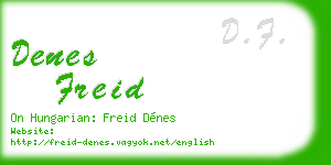 denes freid business card